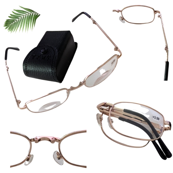 Reading Glasses 3.50 Folding Portable With Case Bose protectors case foldable - Picture 2 of 2